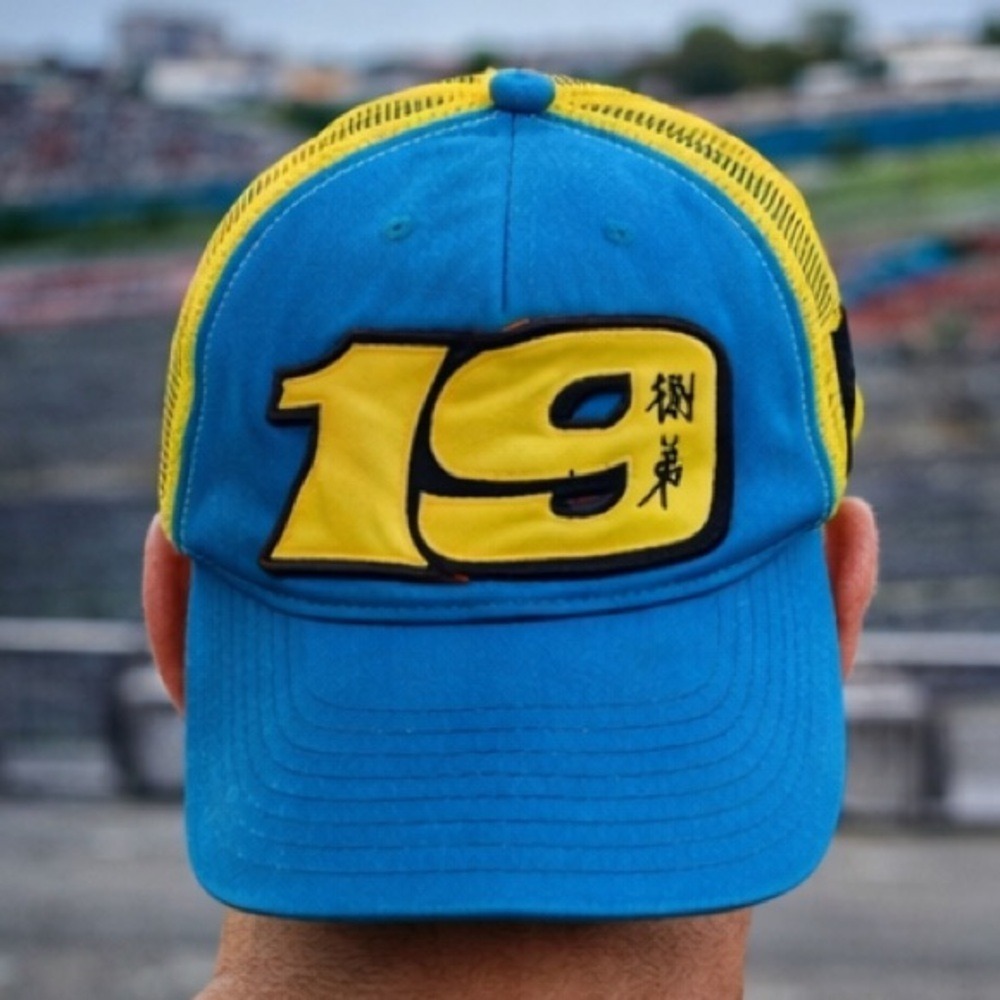Alvaro Bautista Superbike Racing Trucker Hat‎ Blue Yellow Snapback SBK Moto